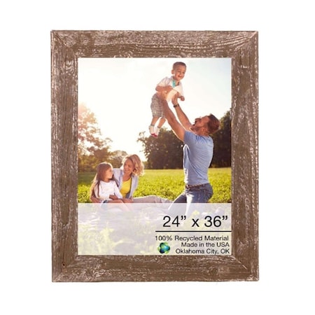 Palacedesigns 24 x 36 in. Rustic Farmhouse Espresso Wood Picture Frame PA3670697